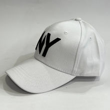 Casquette "NY" pour adulte en coton doux de couleur unie