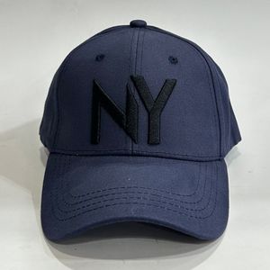 Casquette "NY" pour adulte en coton doux de couleur unie