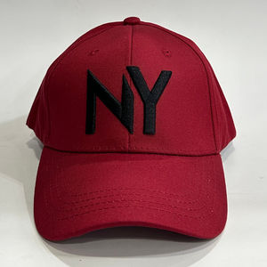 Casquette "NY" pour adulte en coton doux de couleur unie