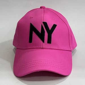 Casquette "NY" pour adulte en coton doux de couleur unie