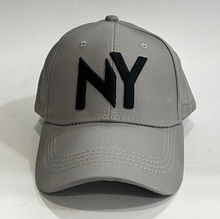 Casquette "NY" pour adulte en coton doux de couleur unie