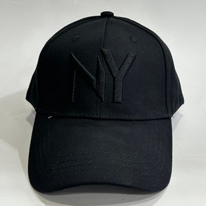 Casquette "NY" pour adulte en coton doux de couleur unie