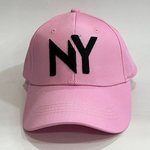 Casquette "NY" pour adulte en coton doux de couleur unie