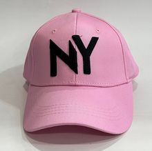 Casquette "NY" pour adulte en coton doux de couleur unie