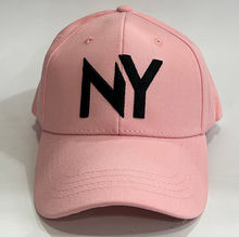 Casquette "NY" pour adulte en coton doux de couleur unie