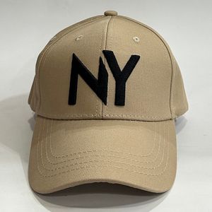 Casquette "NY" pour adulte en coton doux de couleur unie
