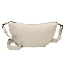 Sac en velours côtelé porté en bandoulière à fermeture zippée