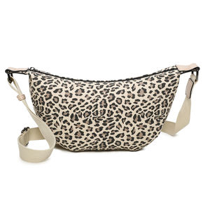 Sac en velours côtelé porté en bandoulière à fermeture zippée