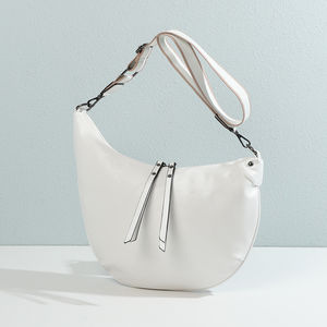 Sac en velours côtelé porté en bandoulière à fermeture zippée