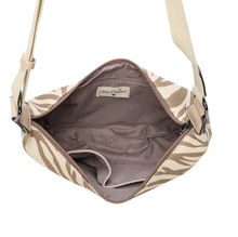 Sac en velours côtelé porté en bandoulière à fermeture zippée