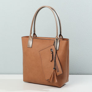 Sac cabas zippé 2 en 1 avec une pochette zippée détachable