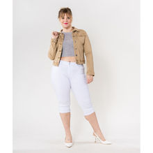 Veste couleur unie en coton stretch grande taille