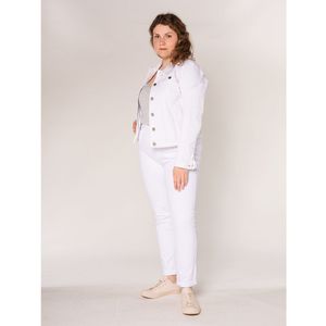 Veste couleur unie en coton stretch grande taille