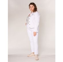 Veste couleur unie en coton stretch grande taille