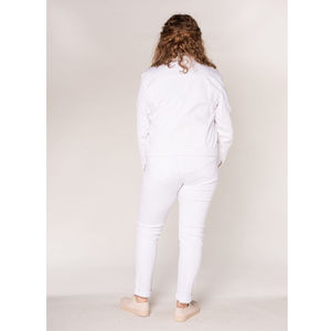 Veste couleur unie en coton stretch grande taille