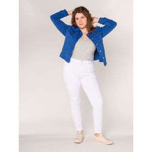 Veste couleur unie en coton stretch grande taille