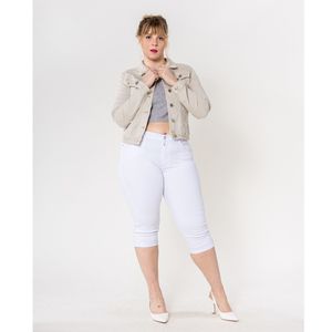 Veste couleur unie en coton stretch grande taille