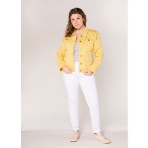 Veste couleur unie en coton stretch grande taille