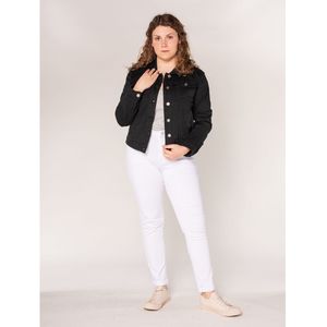 Veste couleur unie en coton stretch grande taille