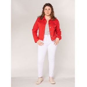 Veste couleur unie en coton stretch grande taille