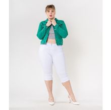 Veste couleur unie en coton stretch grande taille