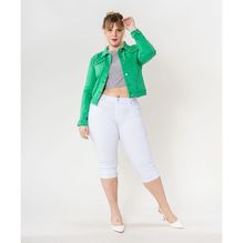 Veste couleur unie en coton stretch grande taille