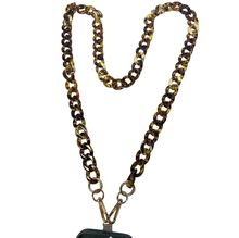 Chaîne bijou pour téléphone ornée d’un motif écaille de tortue