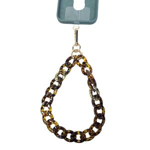 Chaîne bijou pour téléphone à maillons effet écaille de tortue