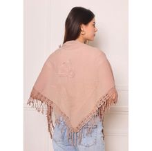Foulard triangle en coton imprimé tie-dye à broderie de fleurs - 3 pièces