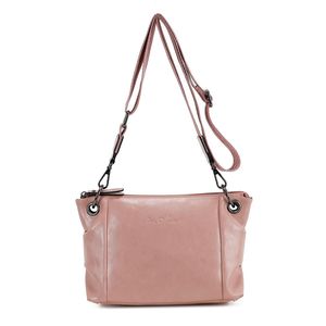 Sac avec bandoulière à motif et détails plissés sur les côtés