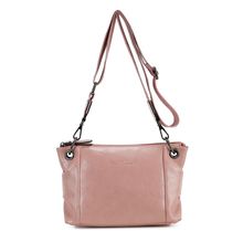 Sac avec bandoulière à motif et détails plissés sur les côtés