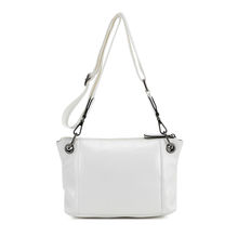 Sac avec bandoulière à motif et détails plissés sur les côtés