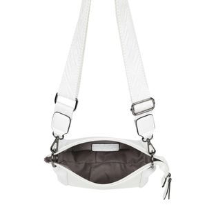 Sac avec bandoulière à motif et détails plissés sur les côtés