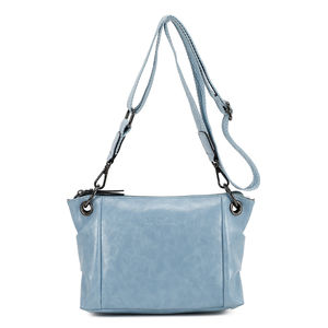 Sac avec bandoulière à motif et détails plissés sur les côtés