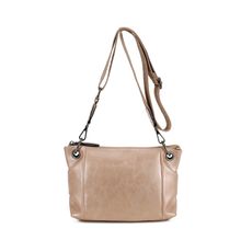 Sac avec bandoulière à motif et détails plissés sur les côtés