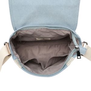 Sac bandoulière canvas et PU avec détails contrastés et étoile