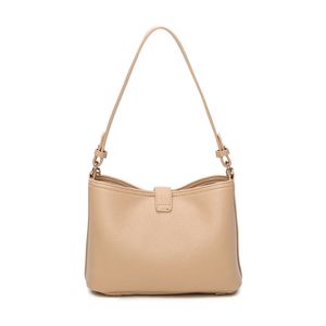 Sac porté main à anse fine avec chaîne et languette à fermoir doré