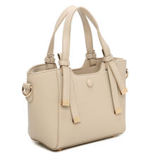 Sac à main structuré en simili cuir avec des accents dorés