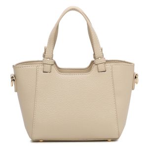Sac à main structuré en simili cuir avec des accents dorés