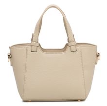 Sac à main structuré en simili cuir avec des accents dorés