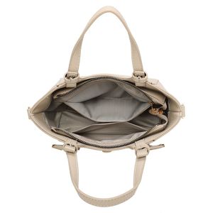 Sac à main structuré en simili cuir avec des accents dorés