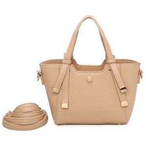 Sac à main structuré en simili cuir avec des accents dorés