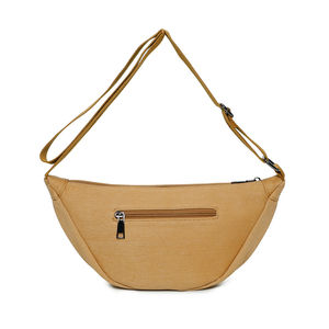 Sac bandoulière réalisé en toile et fermeture à glissière