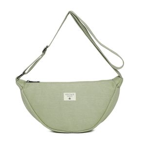 Sac bandoulière réalisé en toile et fermeture à glissière