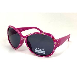 Lunettes de soleil fille ovales à charmant motif de petites marguerites