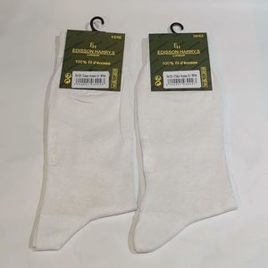 Chaussettes homme avec un fil de coton mercerisé blanc