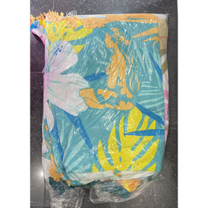 Tapis de plage rond imprimé fantaisie avec franges décoratives