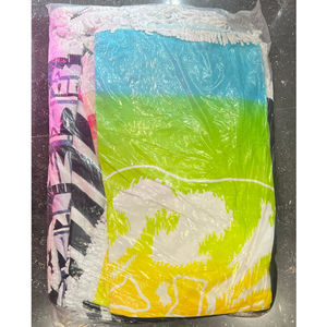 Tapis de plage rond imprimé fantaisie avec franges décoratives