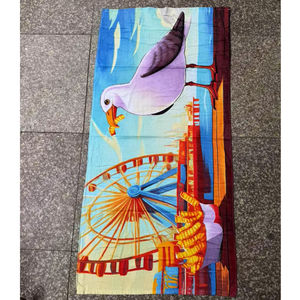 Serviette de plage imprimé au design 2-en-1 idéale en tapis