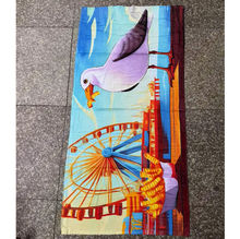 Serviette de plage imprimé au design 2-en-1 idéale en tapis